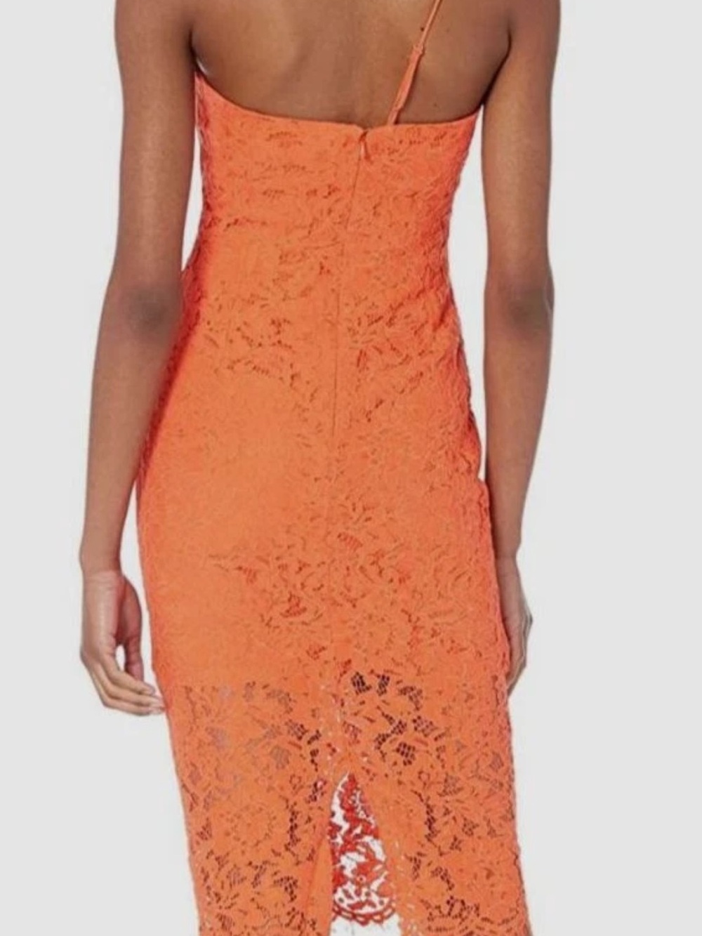 Bardot Maya Pink Lace One-Shoulder Midi Dress - Picture 2 of 7